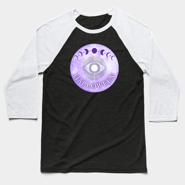 Halloween Moon Phases Baseball T-Shirt by Mazzlo Shop